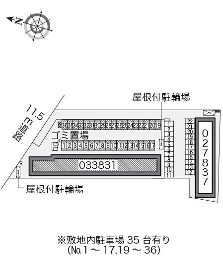 Ｈａｎｚａｎ(33831)の駐車配置図