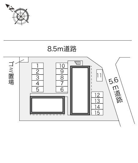 メイプル舞松原(22288)の駐車配置図