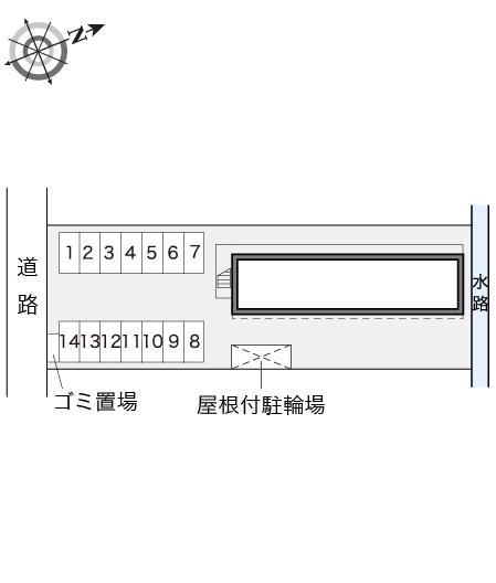 グレーシーせきの上(17041)の駐車配置図