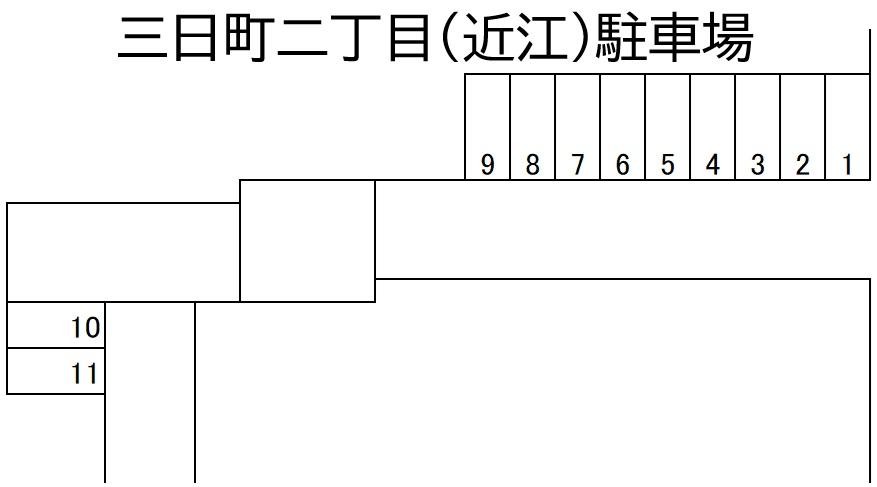 三日町二丁目駐車場 No.73の駐車配置図