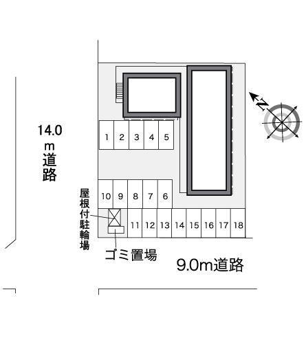あしたば(37043)の駐車配置図