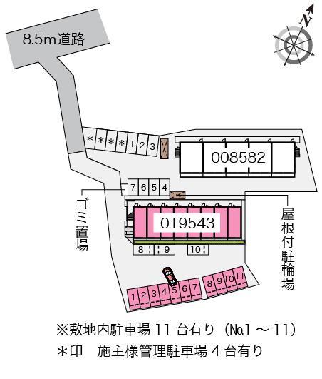 ウッド(19543)の駐車配置図
