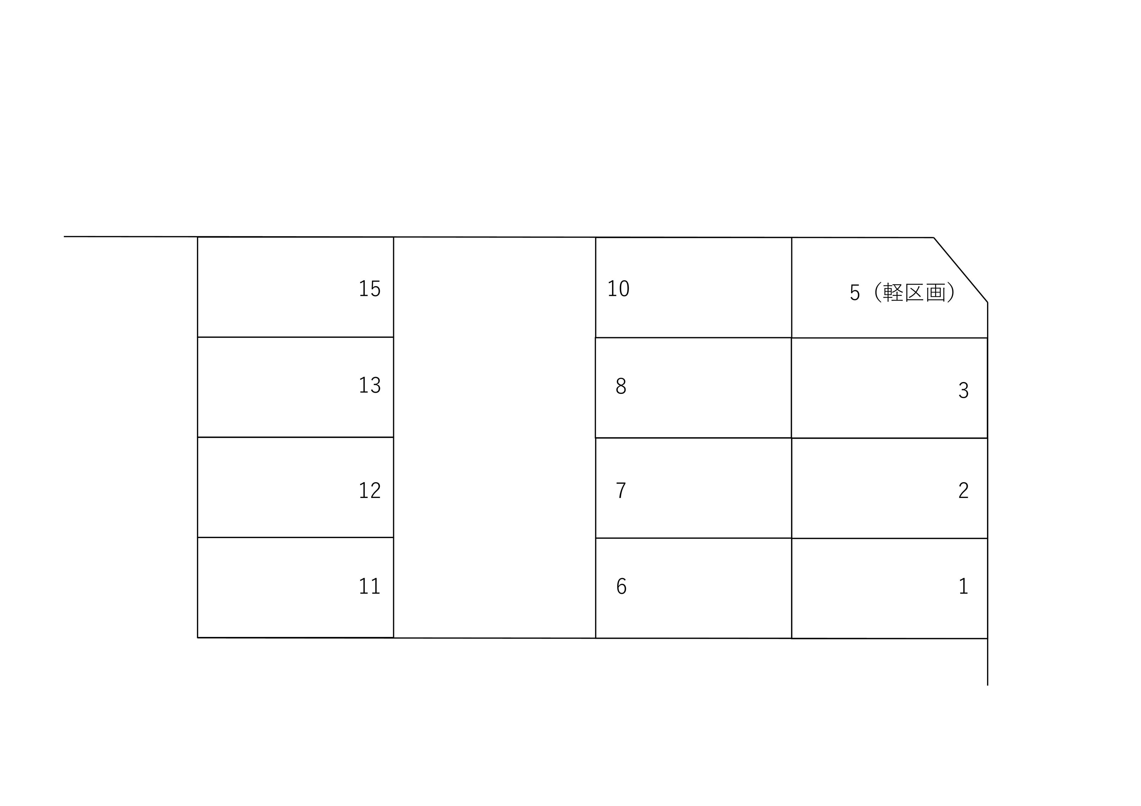 西小針台2丁目駐車場の駐車配置図
