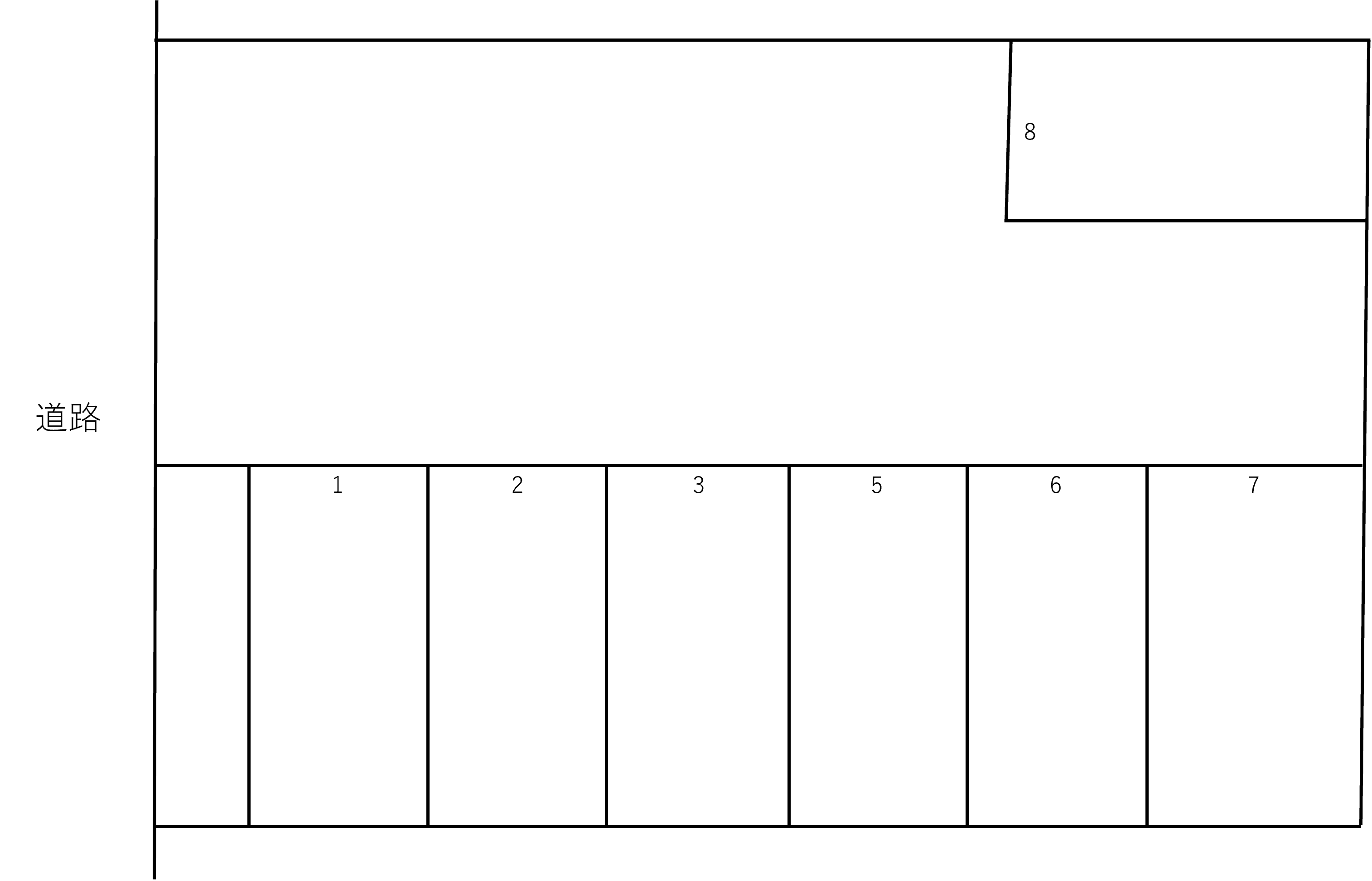 ビスパーキング月極駐車場の駐車配置図