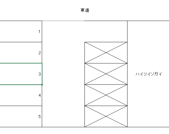 磯貝駐車場の駐車配置図