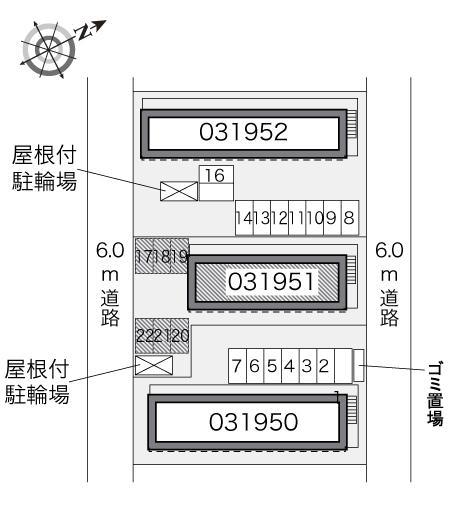 エクセル歩坂町Ⅱ(31951)の駐車配置図