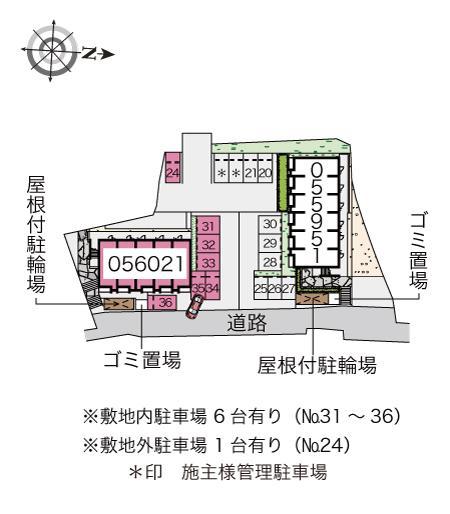 ミランダＳｏｕｔｈ　ＶｉｅｗⅡ(56021)の駐車配置図
