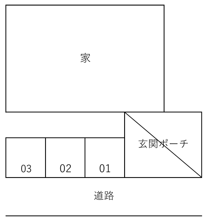 桃谷駐車場の駐車配置図