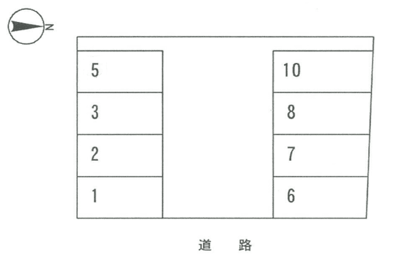宝寿駐車場の駐車配置図