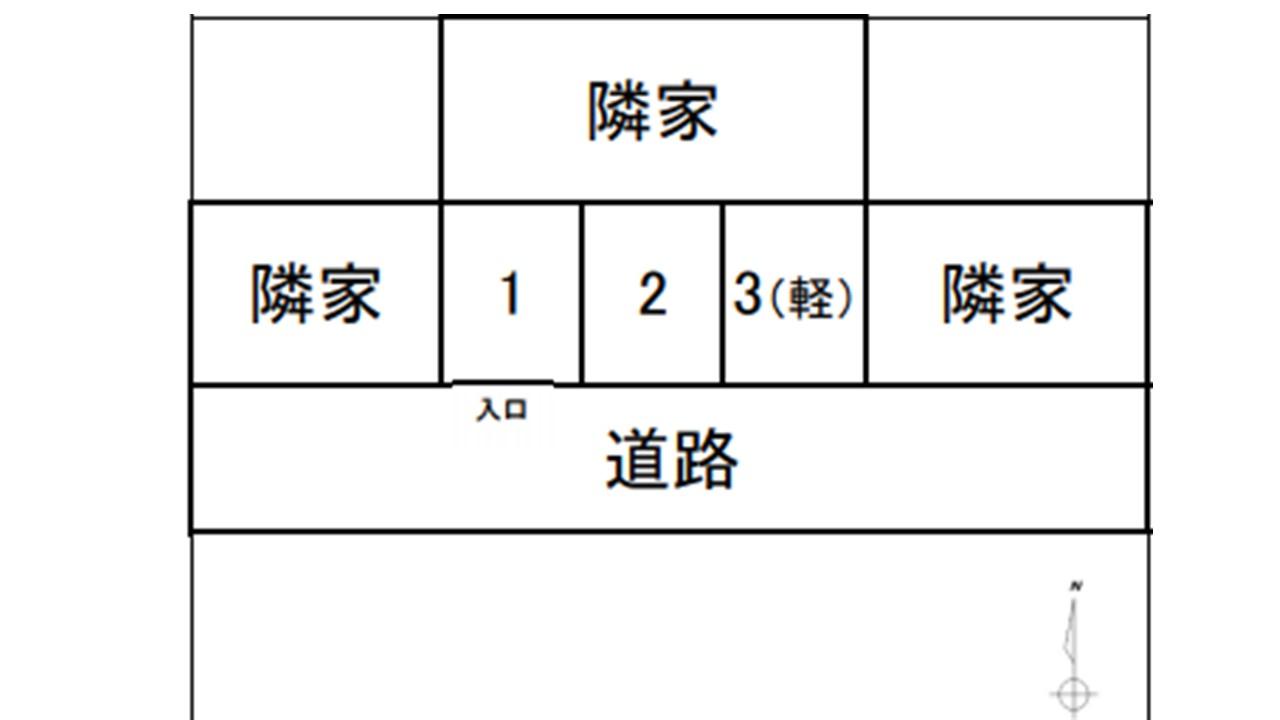 西町670駐車場の駐車配置図