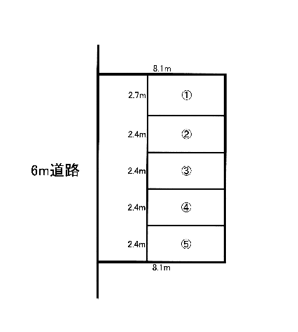 すず駐車場の駐車配置図