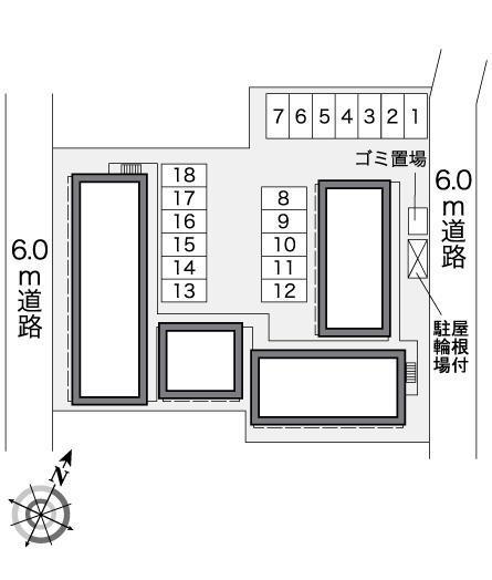 五番町館(25896)の駐車配置図