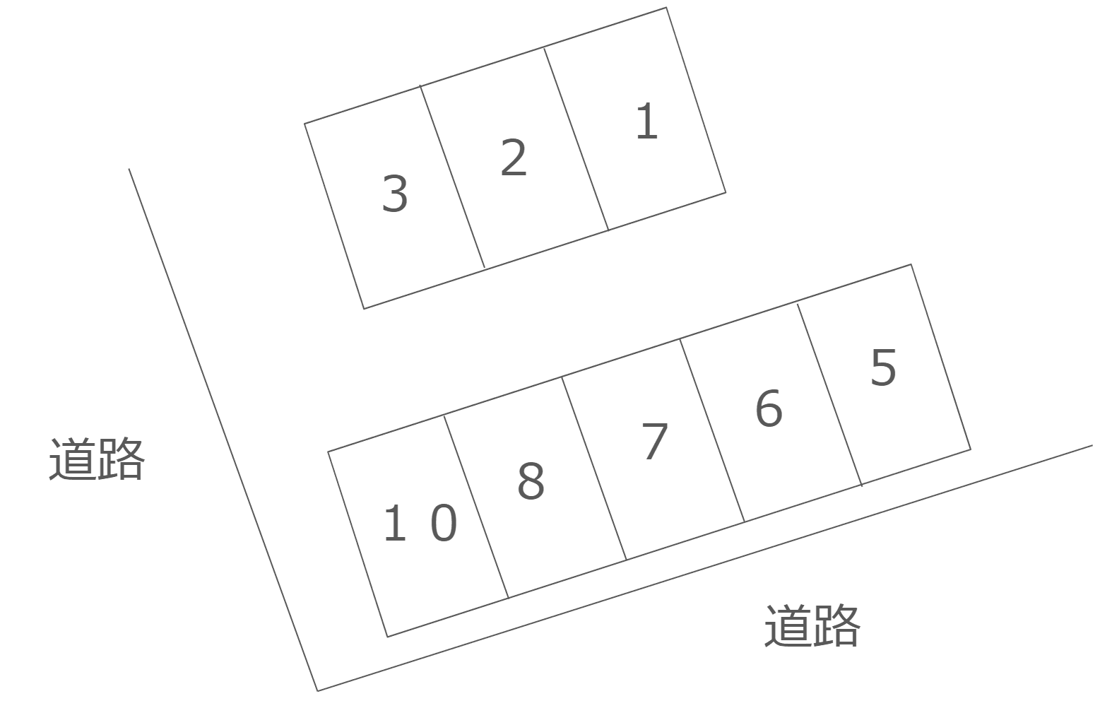 第１高尾台駐車場の駐車配置図