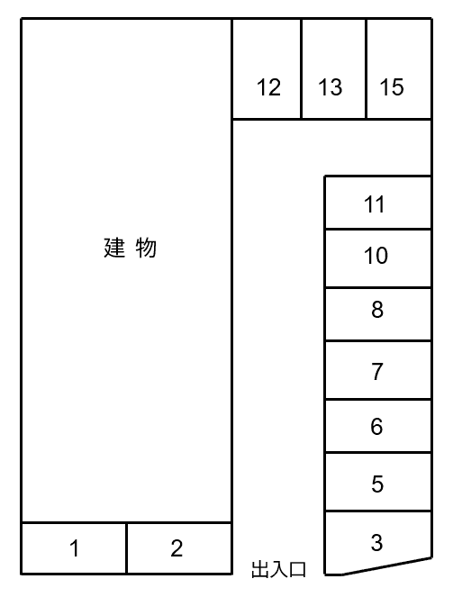 山翠ガレージの駐車配置図