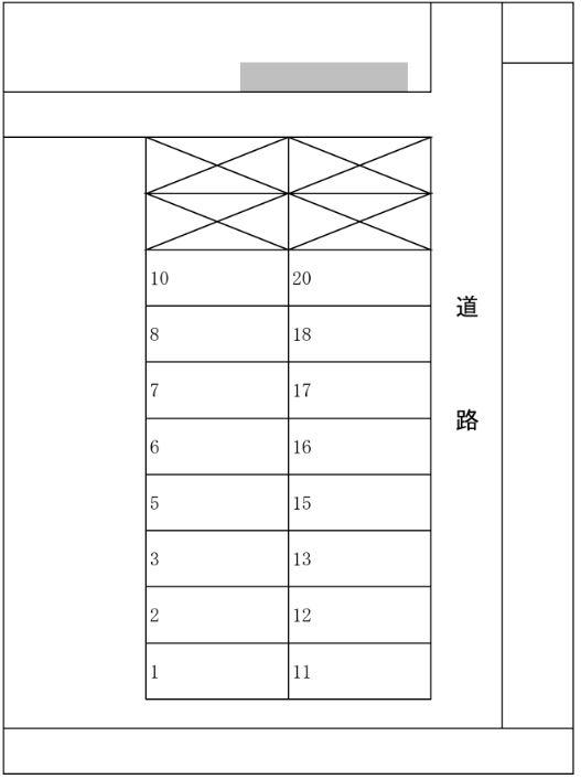 やしき駐車場の駐車配置図