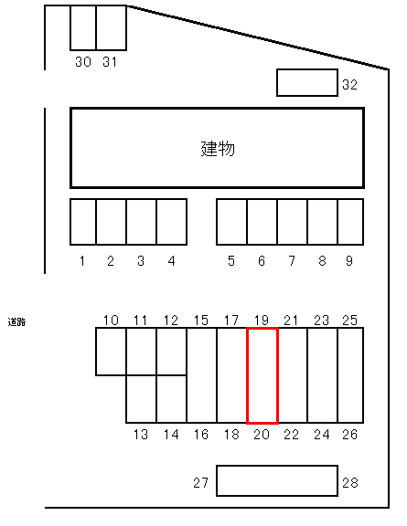 プラスパードの駐車配置図