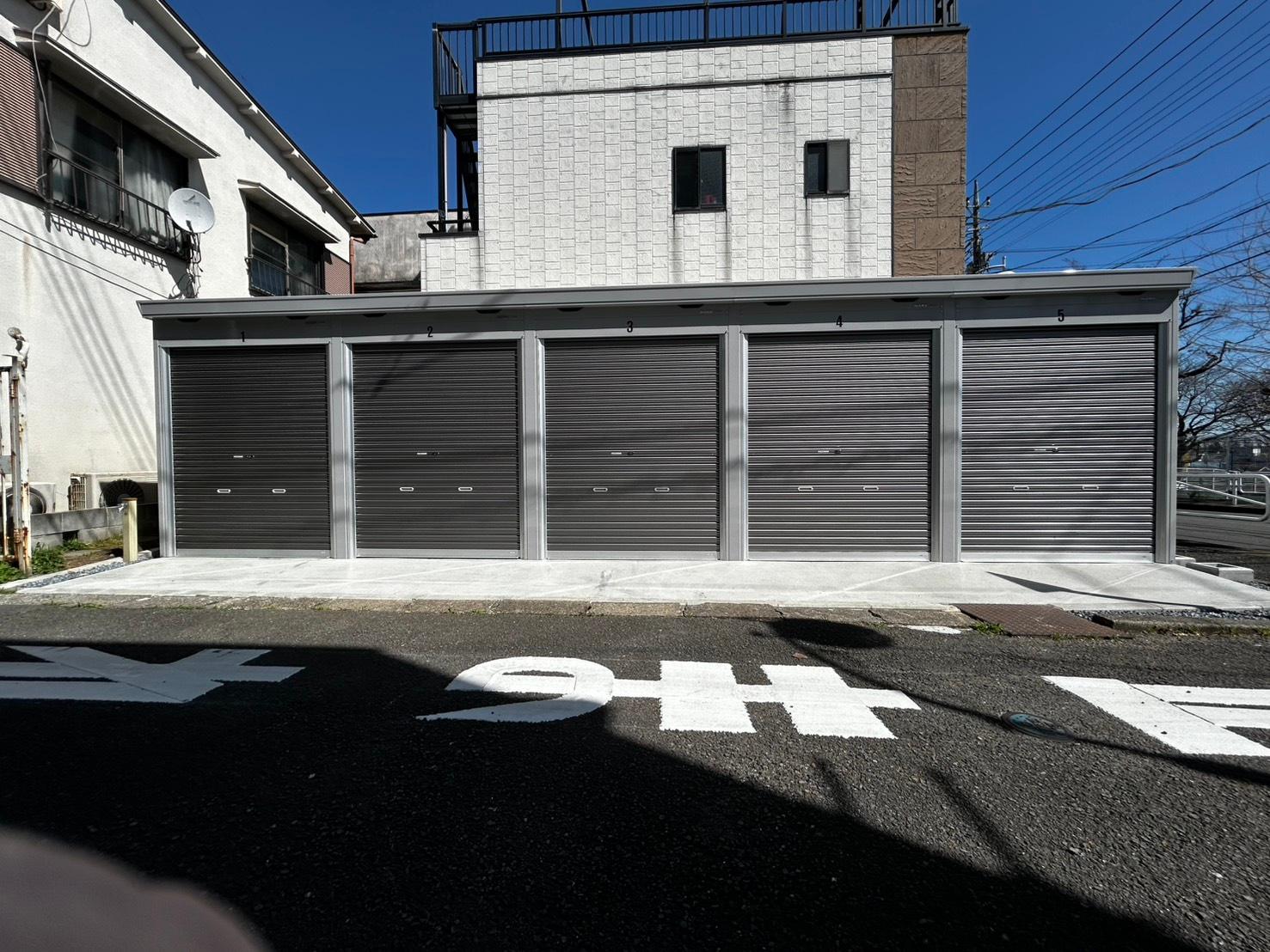 長房町バイクコンテナの駐車配置図