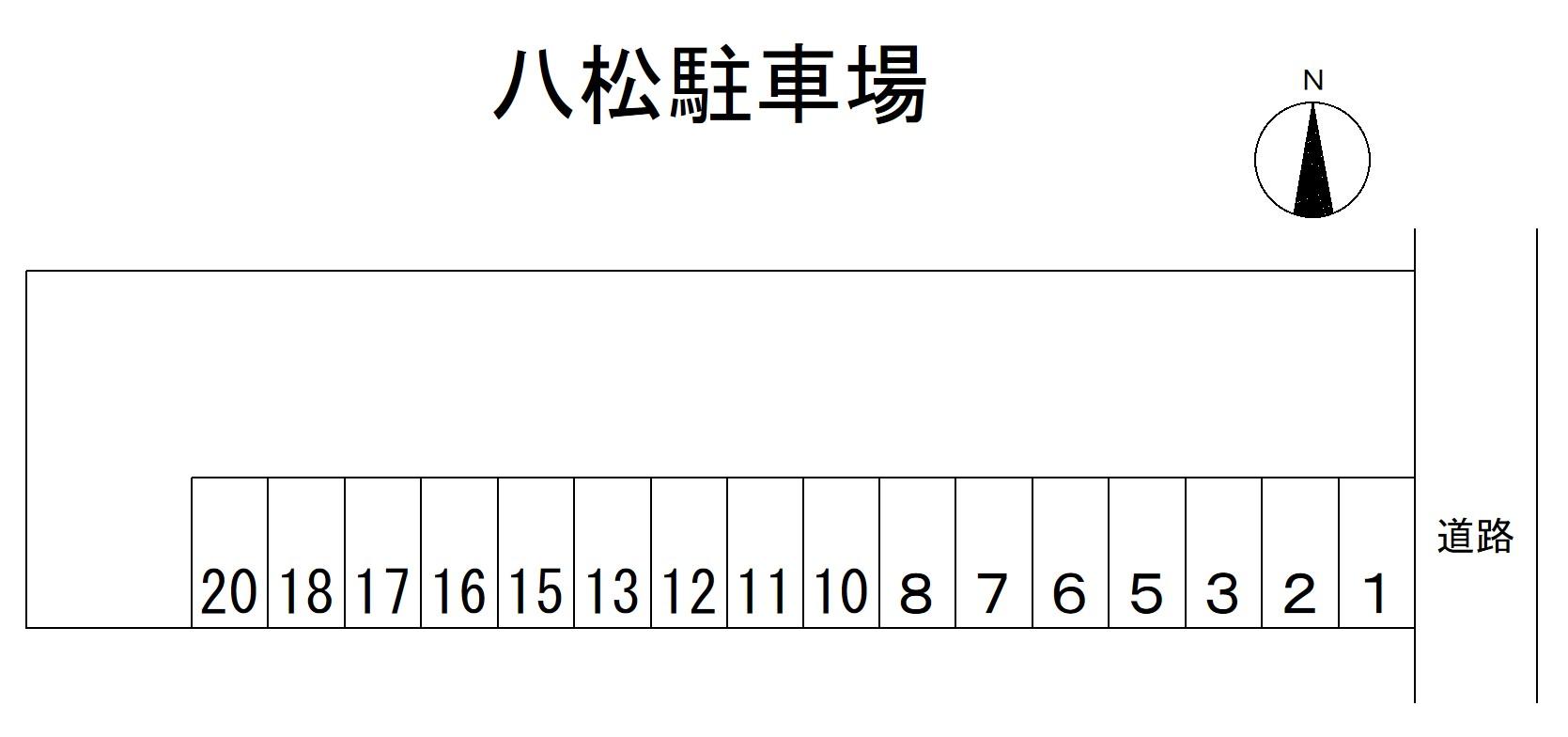 八松駐車場の駐車配置図