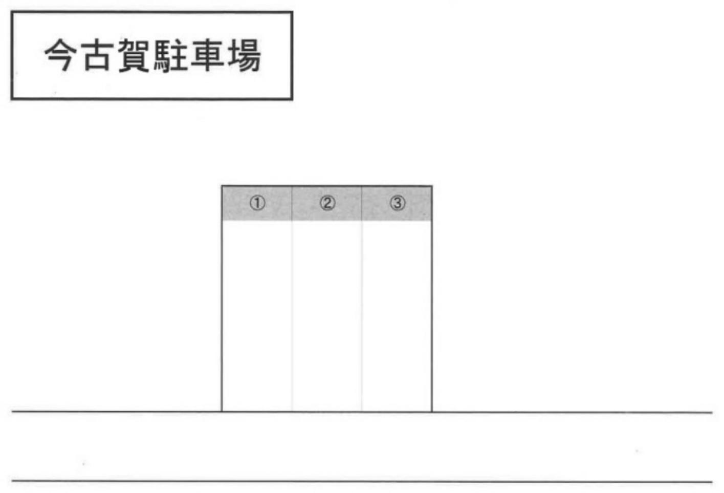 今古賀駐車場の駐車配置図