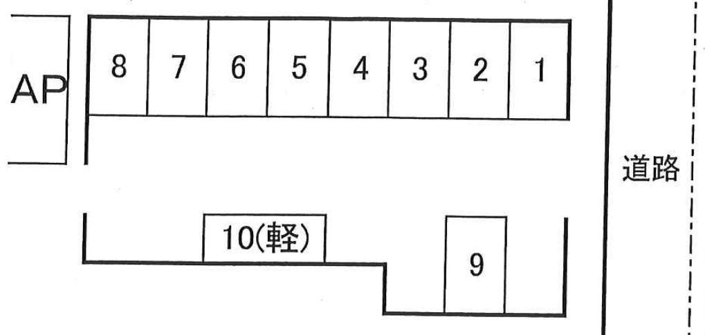 地類根駐車場の駐車配置図