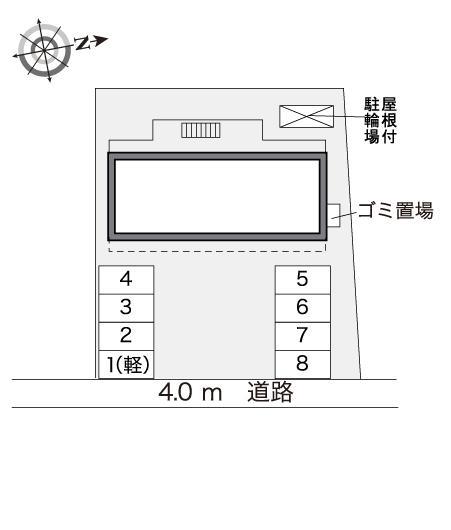 西駅前(30840)の駐車配置図
