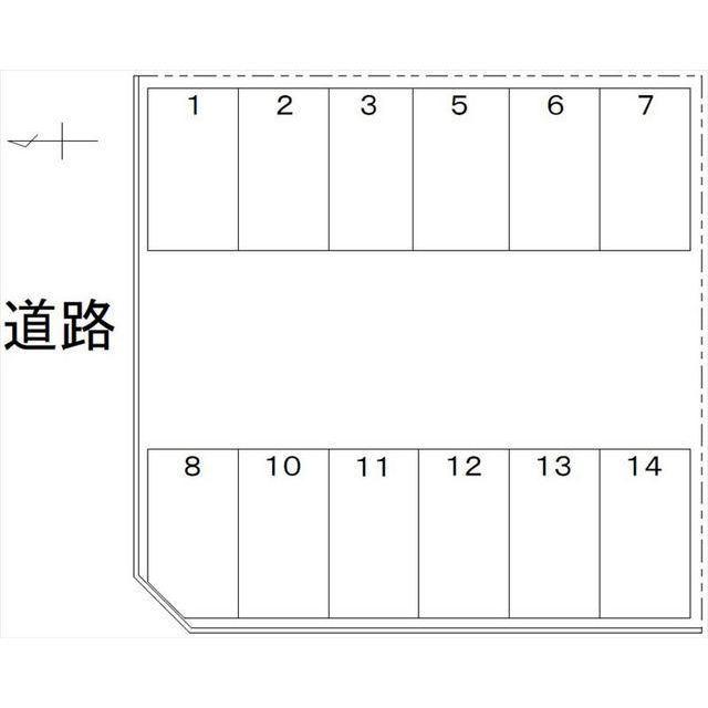 割出駐車場の駐車配置図