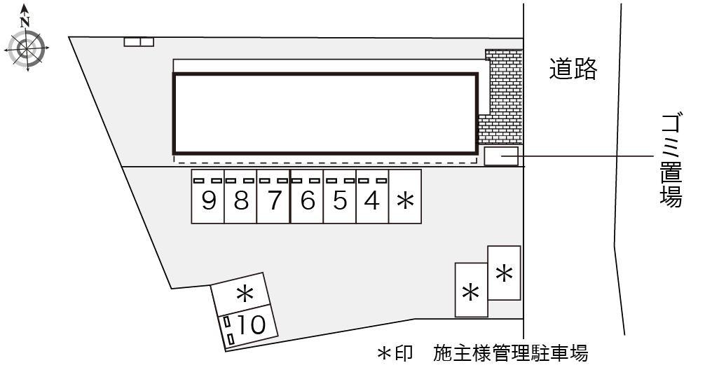 城南Ⅱ(11947)の駐車配置図