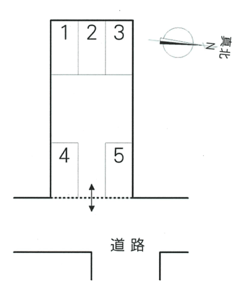 筑穂1丁目駐車場の駐車配置図