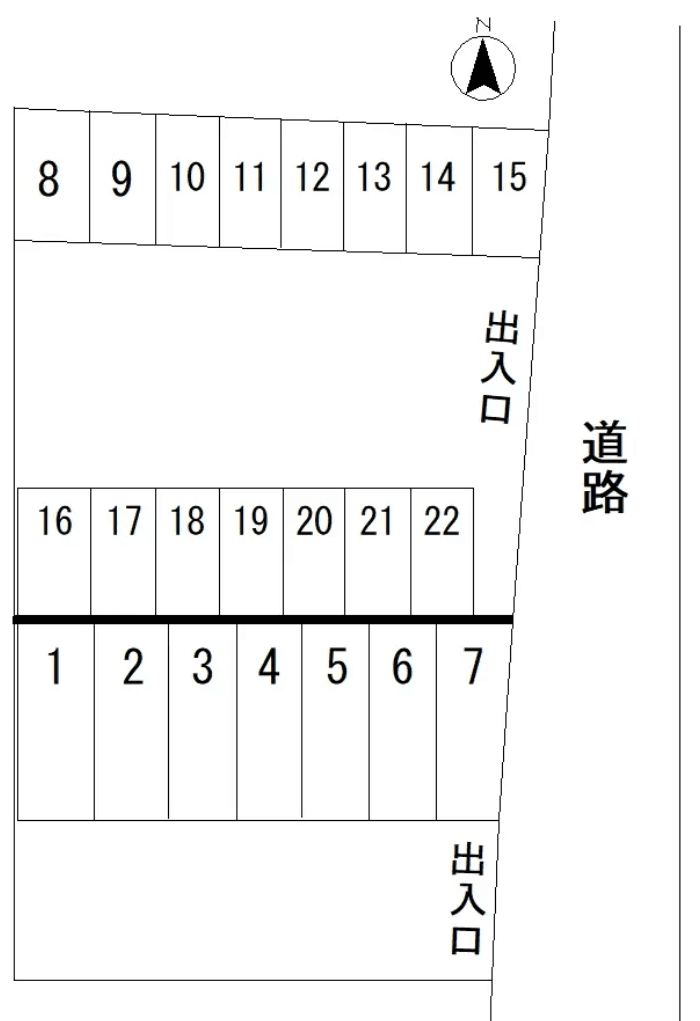 老松町第2パーキングの駐車配置図
