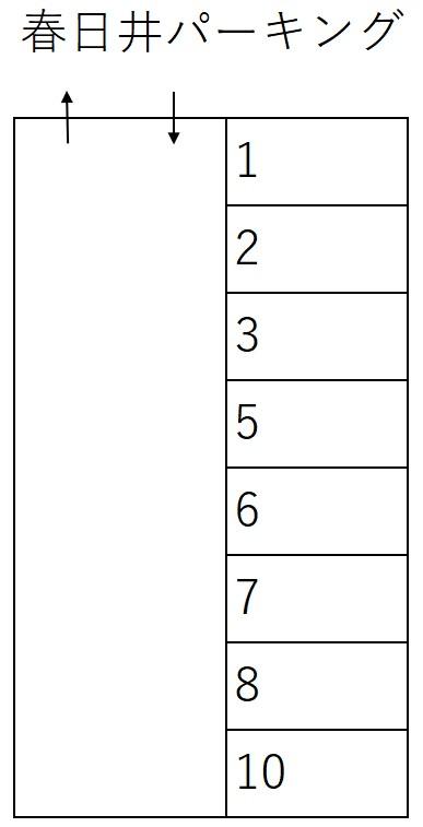 春日井パーキングの駐車配置図