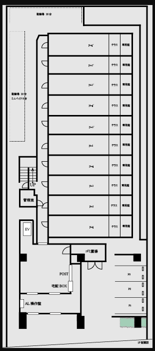 MASU no 茨木の駐車配置図