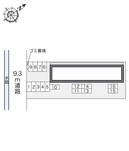 グリーンハイツ　長塚(21270)の駐車配置図
