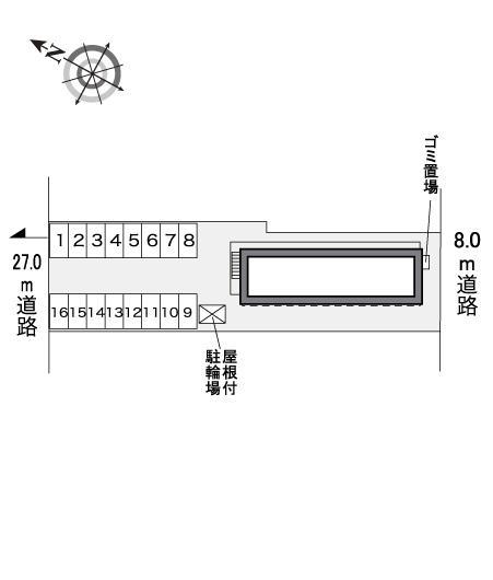 サン　インレットⅢ(30965)の駐車配置図