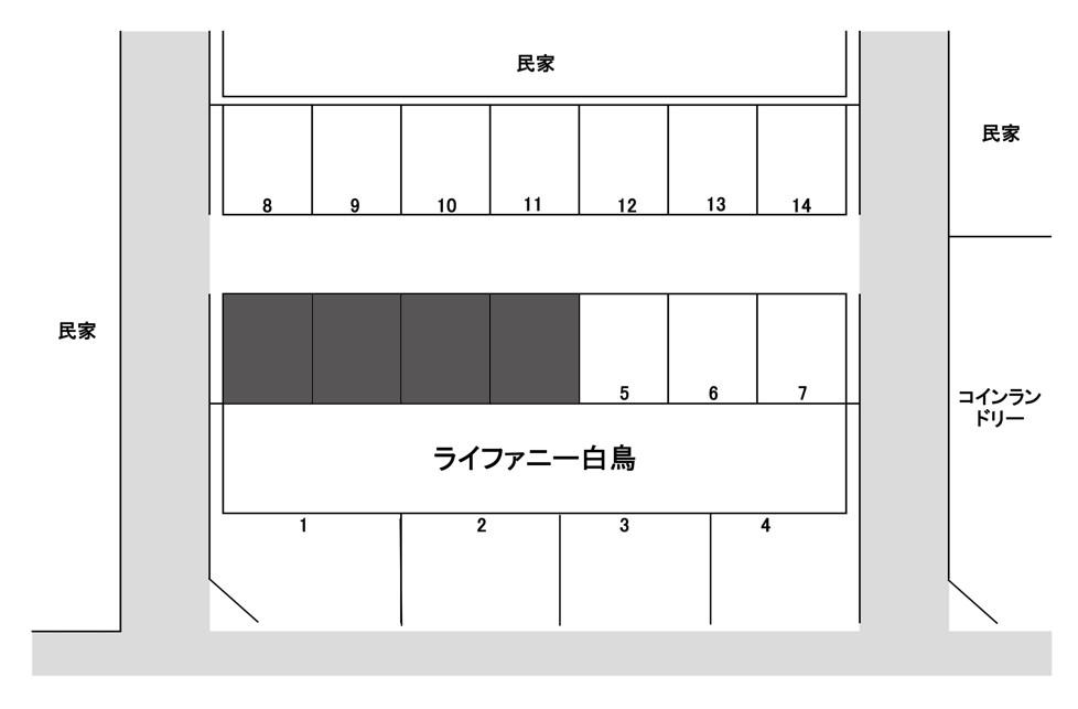 メルシェン第一駐車場の駐車配置図