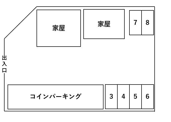 【51512】田久保駐車場(本郷町678)の駐車配置図