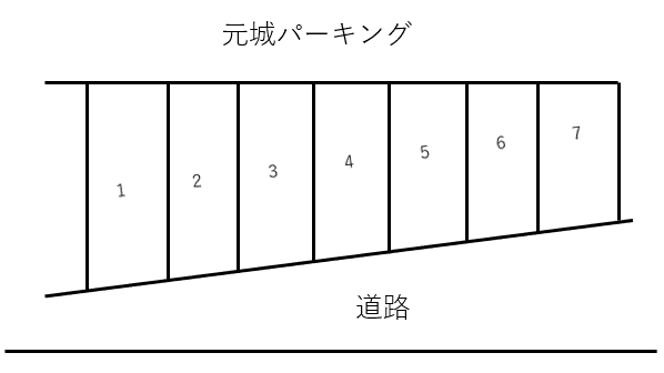 元城パーキングの駐車配置図