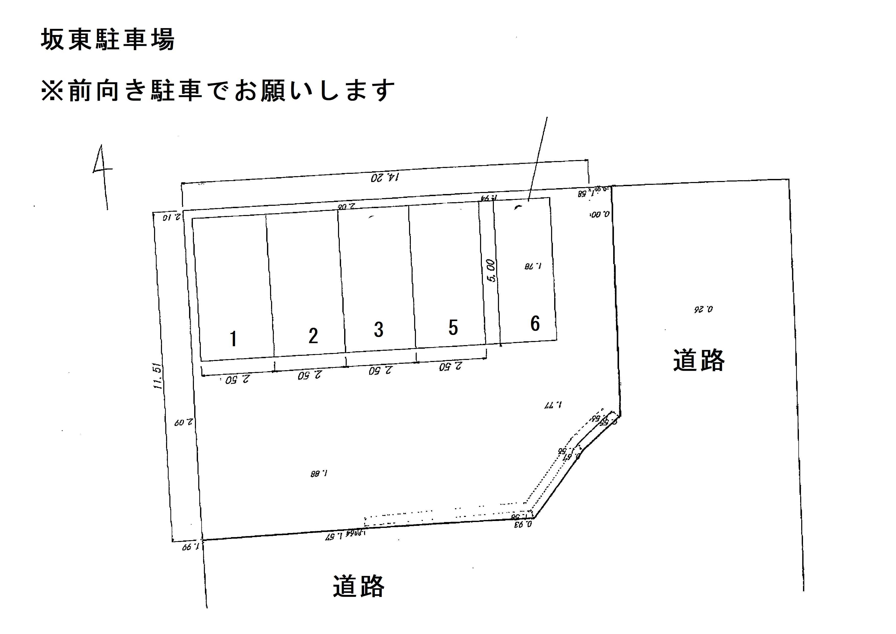坂東駐車場の駐車配置図