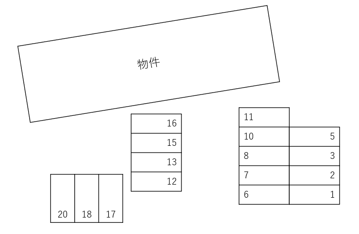 クリザンテーモⅡの駐車配置図