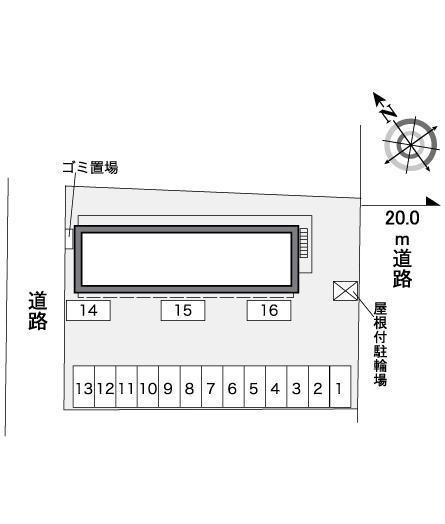 ハピネス　２号館(39754)の駐車配置図