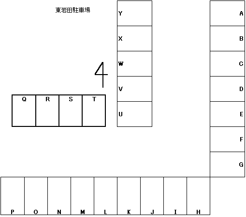 宮林　東岩田駐車場の駐車配置図