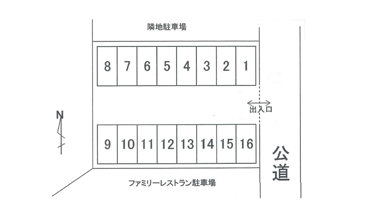 第１会田駐車場の駐車配置図