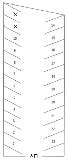 Ｋパーキングの駐車配置図