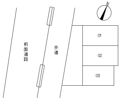 竹崎町3丁目駐車場の駐車配置図