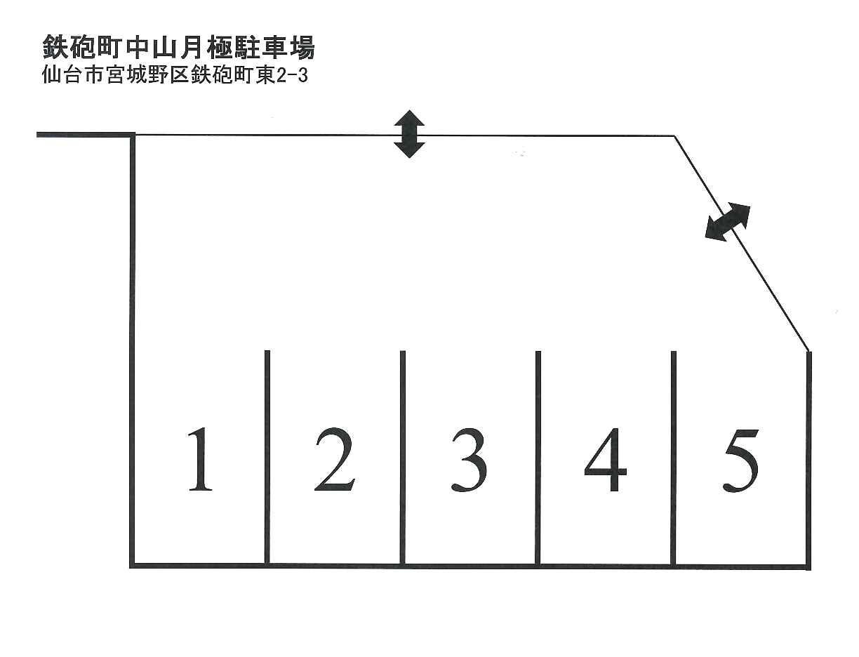 鉄砲町中山月極駐車場の駐車配置図