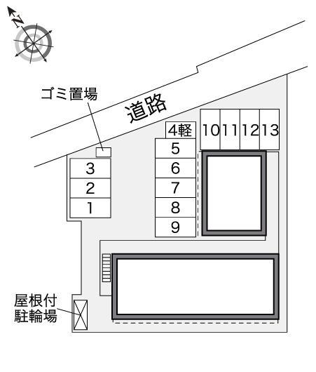 プラサイド(40818)の駐車配置図