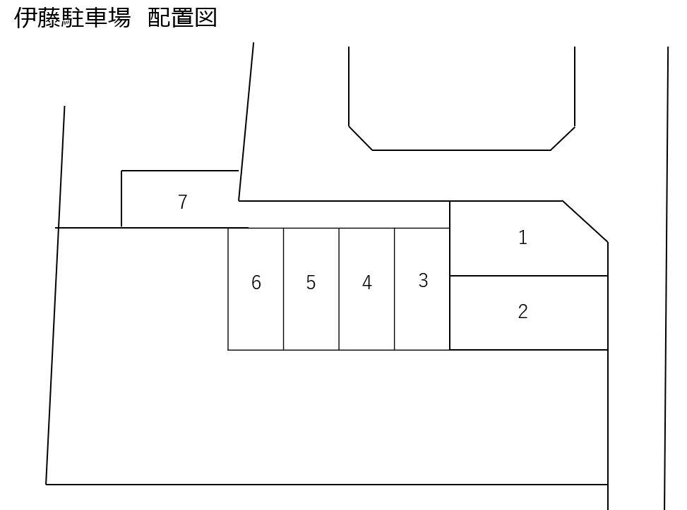伊藤駐車場の駐車配置図