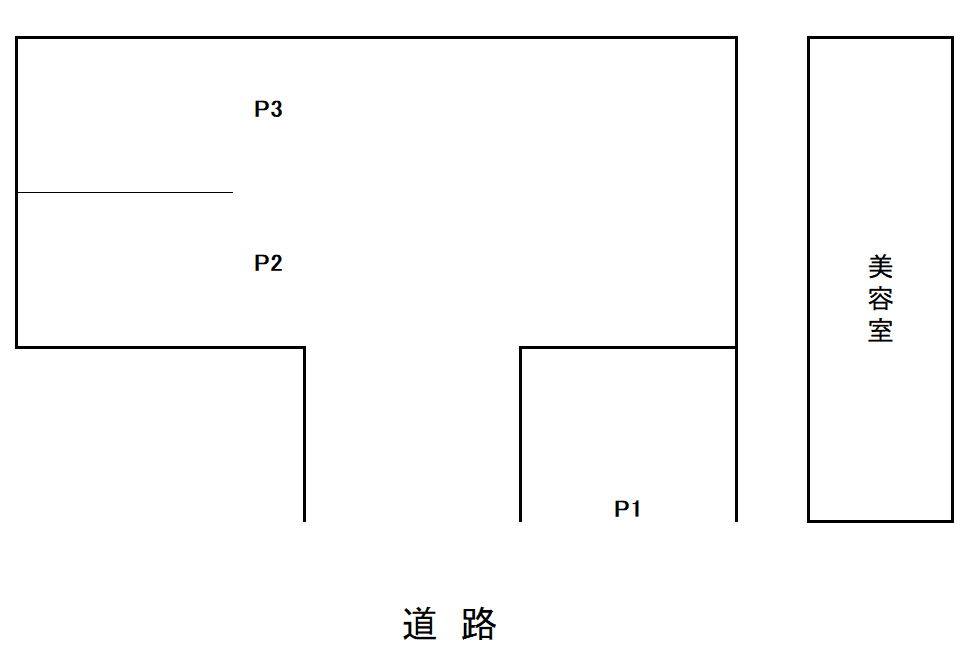 北通り駐車場の駐車配置図