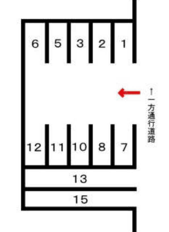 港町望月パーキングの駐車配置図