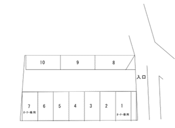 小桜町・白井第２駐車場の駐車配置図