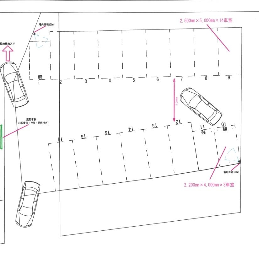 ザ・パーク真栄原第３の駐車配置図